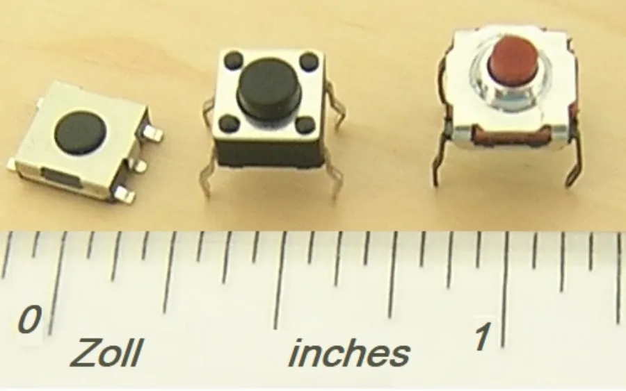 Pulsadores y switches surtidos